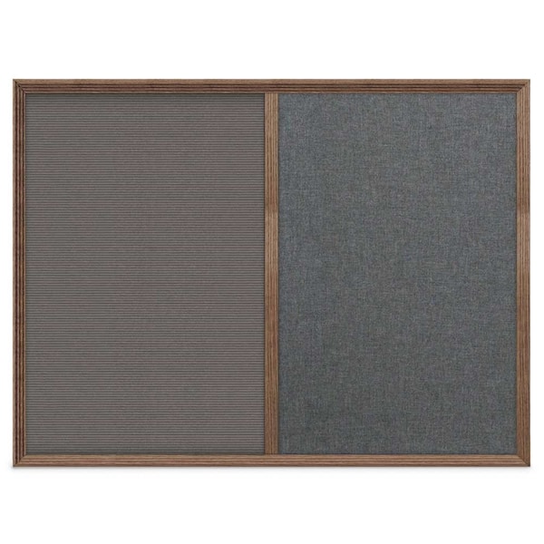 United Visual Products Enclosed Corkboard, 1 Door, 72"x36", 4" Fra, UV3425-BLACK-PEARL UV3425-BLACK-PEARL - main